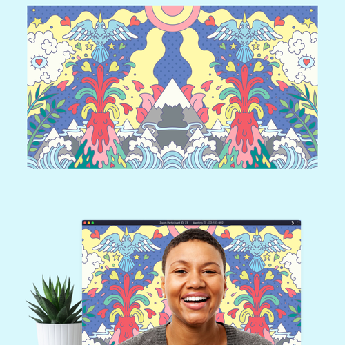 Community Contest | Illustrate your happy place as a virtual background (multiple winners!) Design by Eliza Osmo