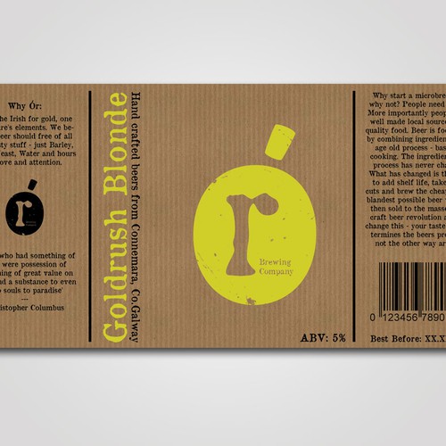 Etiquetas de producto propuesta en el concurso por Stefan Alfonso