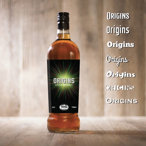 Wanted: an image forward and colorful spirit bottle label design for Apple Brandy release Design by zaffo