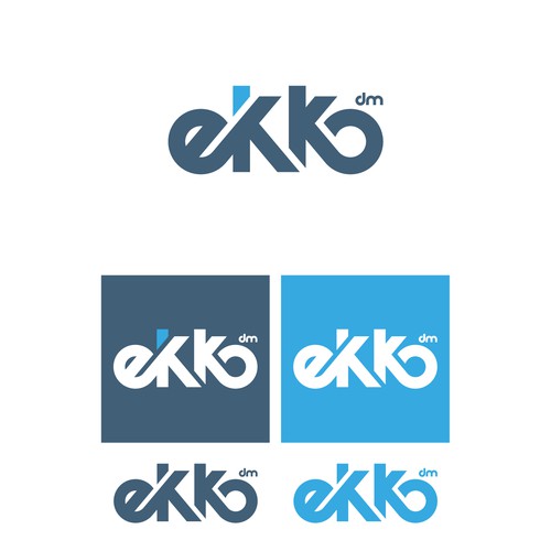 SIMPLE LOGO - ekko Letters then dm after Design by Xisco™