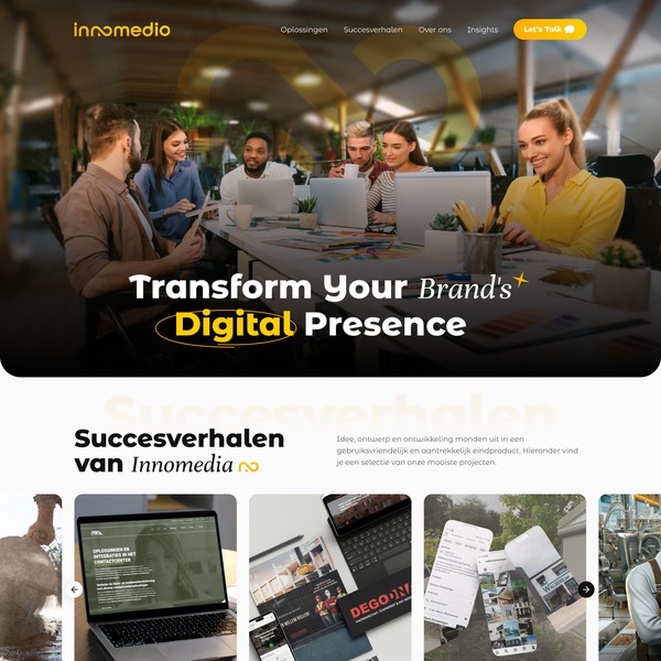 Homepage redesign for a marketing agency