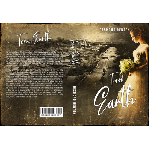 Dramatic book poster for an epic historical inspired earthquake tale (1969 TULBAGH SOUTH AFRICA) Design by H-Izz Design