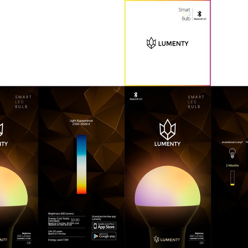 We need to create a sophisticated package for smart lamps. Design by leandropalencia84