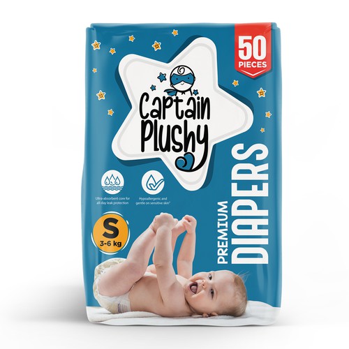 Packaging for playful baby diapers brand Design by M.Siddique