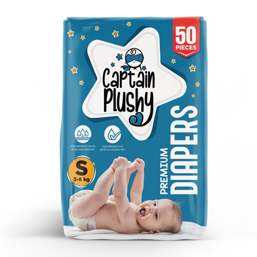 Packaging for playful baby diapers brand Design by M.Siddique