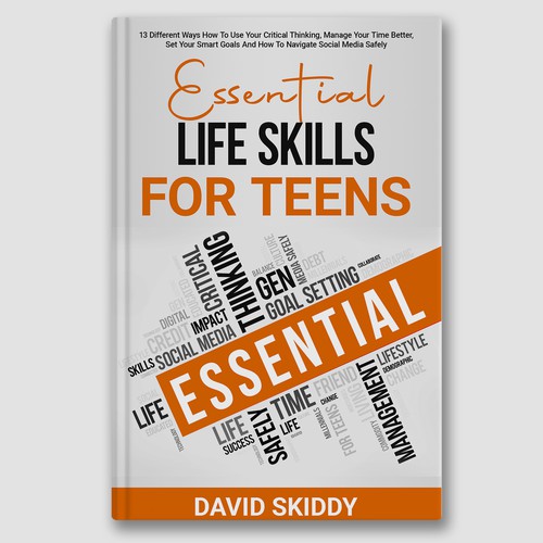 A powerful ebook cover for Essential Life Skills For Teens Design by The Cloud Digital