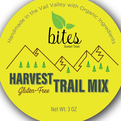 Design a Food Label for Harvest Trail Mix (logo and dieline files included) Design by ChrisTar®