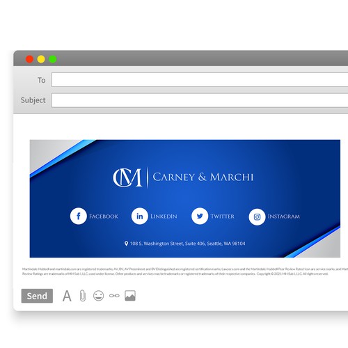 Signature Block for a Modern Law Office Design by Iconic Graphic