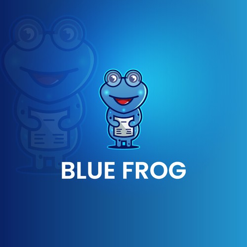 Blue Frog Logo Design by Graph Guru