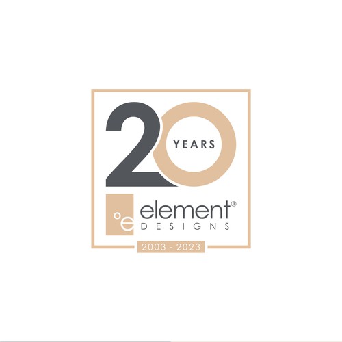 Custom High-end Modern Furniture Manufacturer's 20th Anniversary Logo Design réalisé par perféctroll