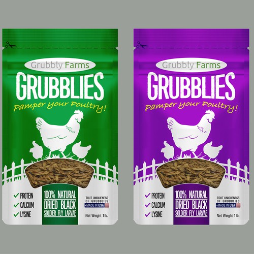 Awesome package needed for pet chicken treats! Design by Recreo Studio