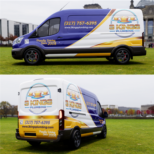 Eye catching plumbing van wrap Design by TANSA ART