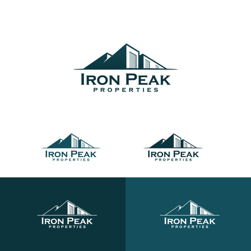 Logo combining geometric abstract mountains with industrial buildings for real estate company Design von ghe_12