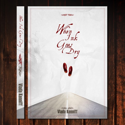 When Ink Goes Dry Book Cover Design Design by MayAbdellatif