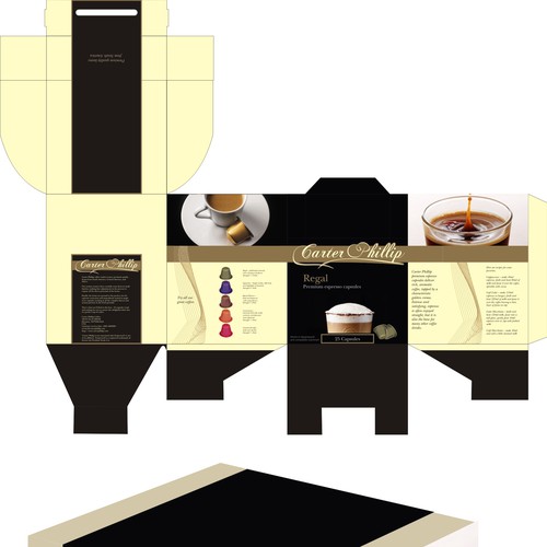 Design an espresso coffee box package. Modern, international, exclusive ...