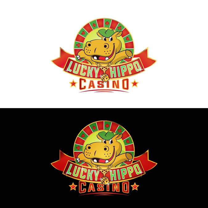 Lucky Hippo Casino Logo Brand Identity Pack Contest