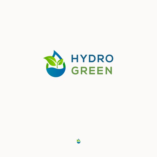 Sleek bold logo for hydroseeding company water droplet/grass Design by Owlman Creatives