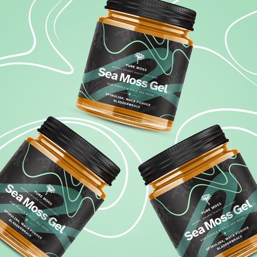 We need a powerful modern package label design for a natural supplement Design réalisé par Mousers