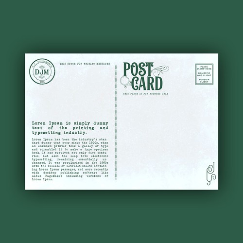 Design the back of a postcard with an early 1900s look! Design by REDCODE_DESIGNZ