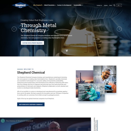 Chemical Company looking for Homepage Facelift Design by Timefortheweb