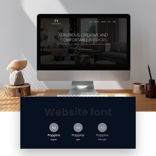 Designs site design for elite high end interior designer 