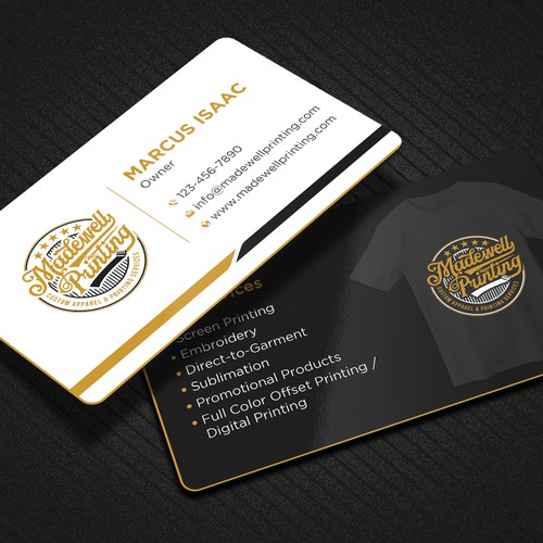 Business Card for a Custom Clothing/Product Business Design by Brandmaker artist