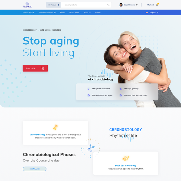 B2B - B2C Supplements website landing pages 