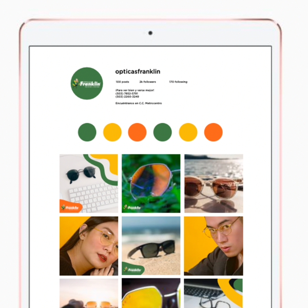 Design by yoooadriaaan titled "OPTICAS FRANKLIN / Digital platforms graphic line"