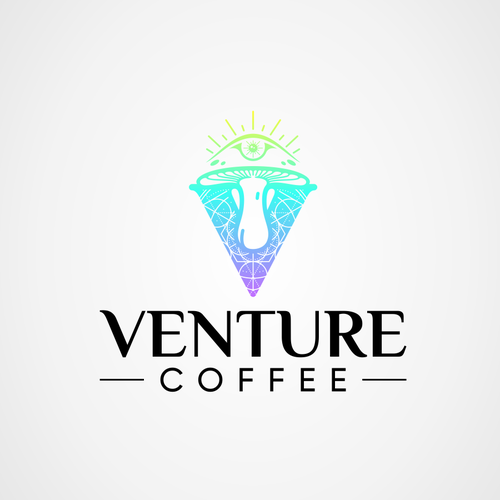 Venture coffee is a newly established coffee company seeking a psychedelic inspired logo! Design by Spidol clasic
