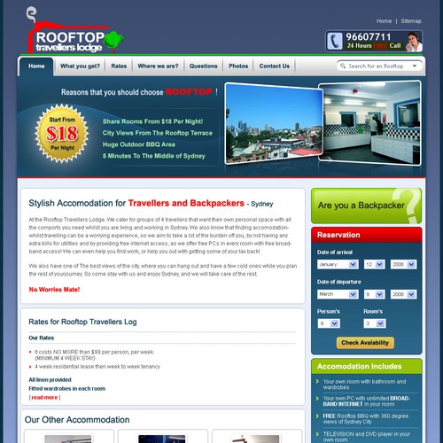 Backpacker website needs a fresh look Design by Ananya Roy