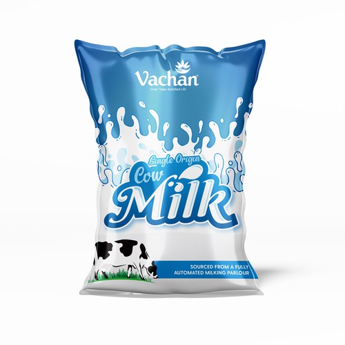 Vachan Cow Milk Design by Wecreative93