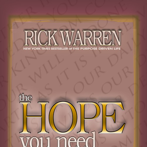 Design Rick Warren's New Book Cover Design by wordleman