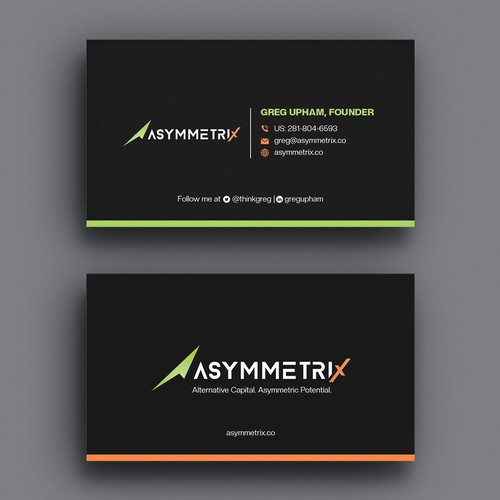 Design a cool, edgey but sophisticated business card for an alternative investment firm. Design von Xclusive16