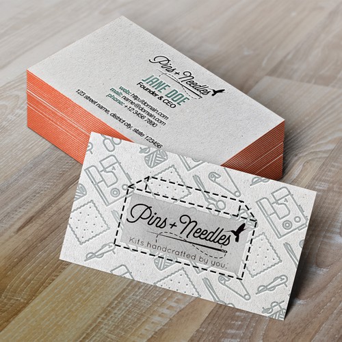 Create A Fresh Contemporary Business Card Design For Pins Needles