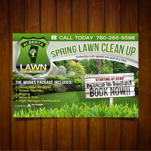 Bold, Playful, Lawn Care Newspaper Ad Design for Brooks Yard