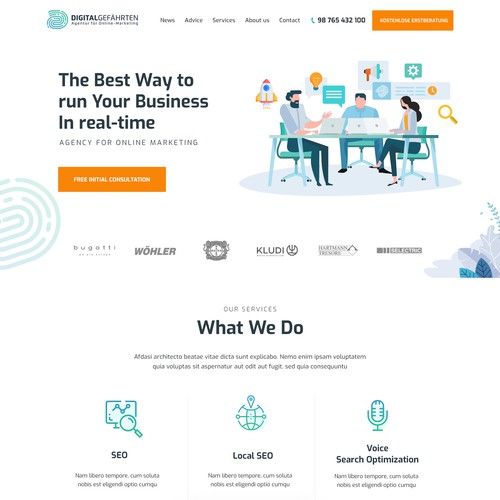 "Website für Online-Marketing Agentur - Leadgenerierung!" winning 