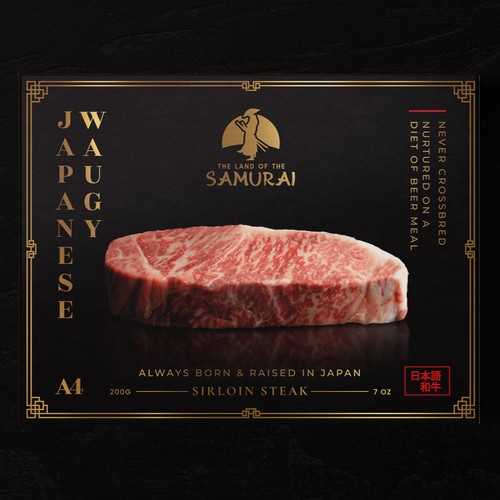 100% JAPANESE WAGYU STEAK Design by Kamilla Oblakova