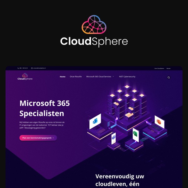 Design by Andi S. titled "Web design concept for CloudSphere"