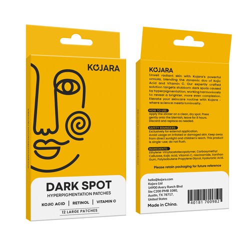 DARK SPOT PATCH PACKAGING Design by Rajith Shantha