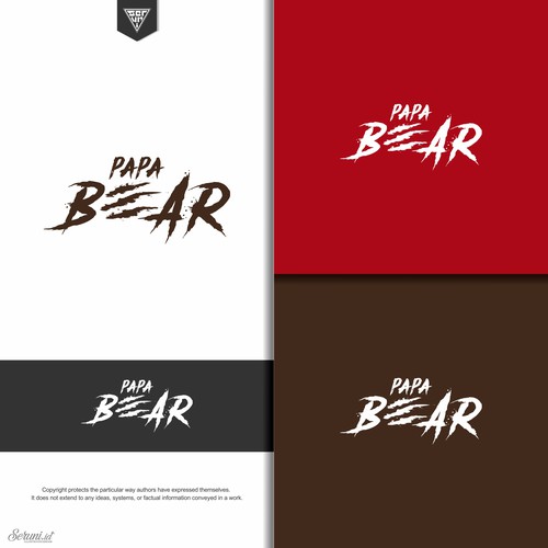 Papa bear inspiration lettering design Royalty Free Vector