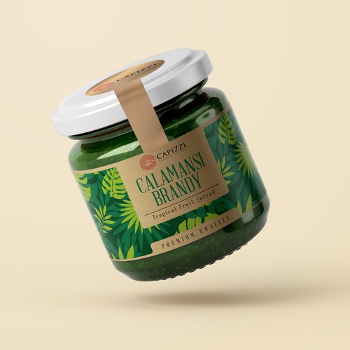 Label for exclusive fruit spreads made of tropical fruit Design by Emran Hayat