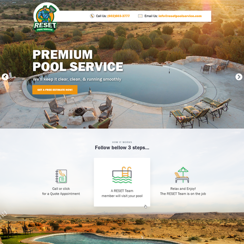 Pool Service Website for Heroes of Pool Industry-ontwerp door Pinku