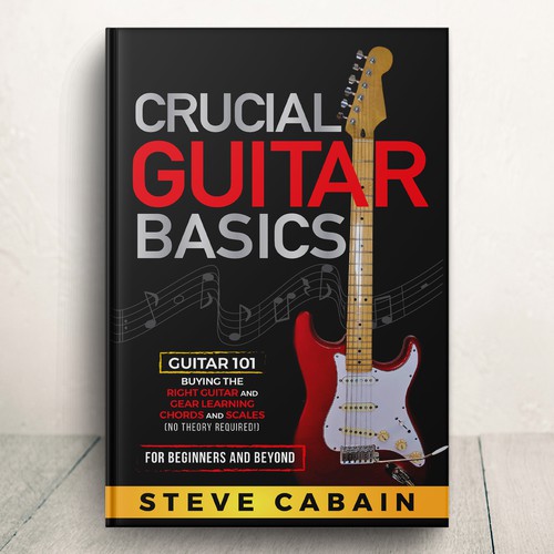 Need a powerful and eye catching design for a book about guitar. Design by Klassic Designs