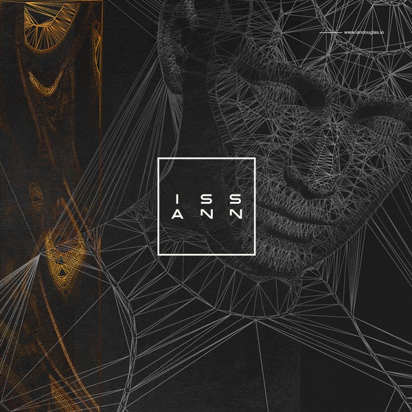 Wordmark and cover art for ISSAN, electronic music artist