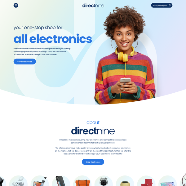 Design by Mica Porto titled "Landing Page design for Global Electronics Retail Brand"