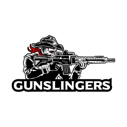 Retail logo for "Gunslingers" Design by Hadeboga Studio