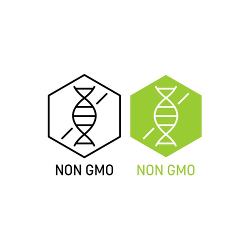 Food Packaging NON-GMO Logo Design réalisé par v6