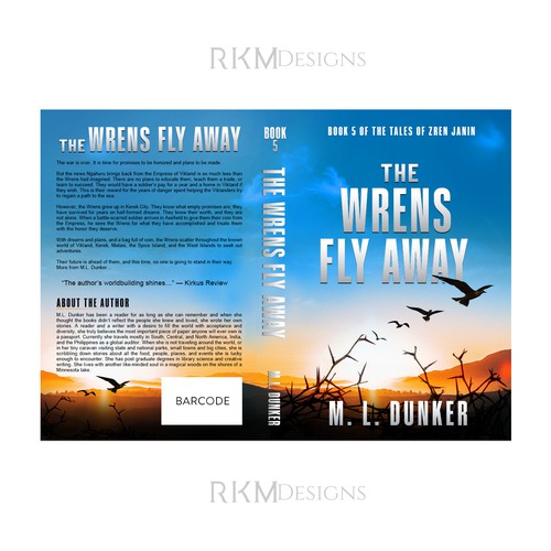 Cover Contest For A Fiction Series The Wrens Fly Away - Book 5 Ontwerp door RKM Designs