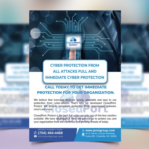 Design a Brochure and Postcard for a brand new Cyber Security Service ...