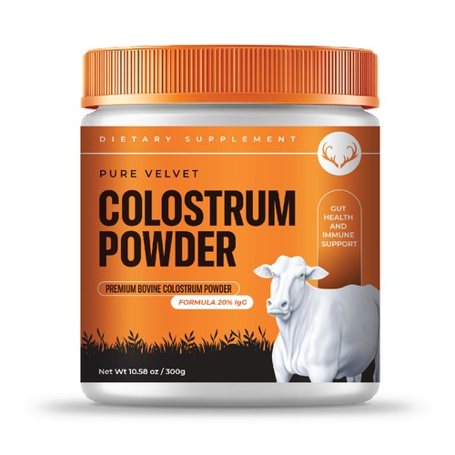 Re-design Supplement Label to capture Amazon shopper attention & boost CTR - Colostrum Powder Diseño de GAJNI